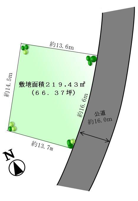 Compartment figure. Land price 36 million yen, Land area 219.43 sq m compartment view