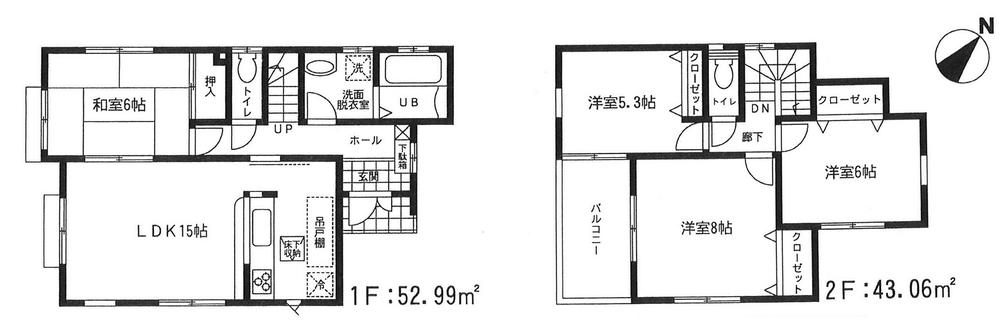 Floor plan. 32,800,000 yen, 4LDK, Land area 126.26 sq m , Building area 96.05 sq m