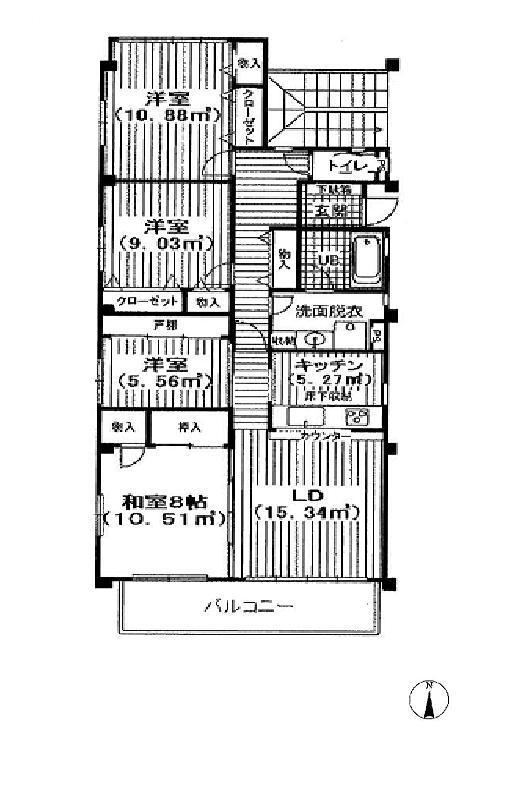 Floor plan. 4LDK, Price 16.8 million yen, Occupied area 83.58 sq m , Balcony area 6.84 sq m