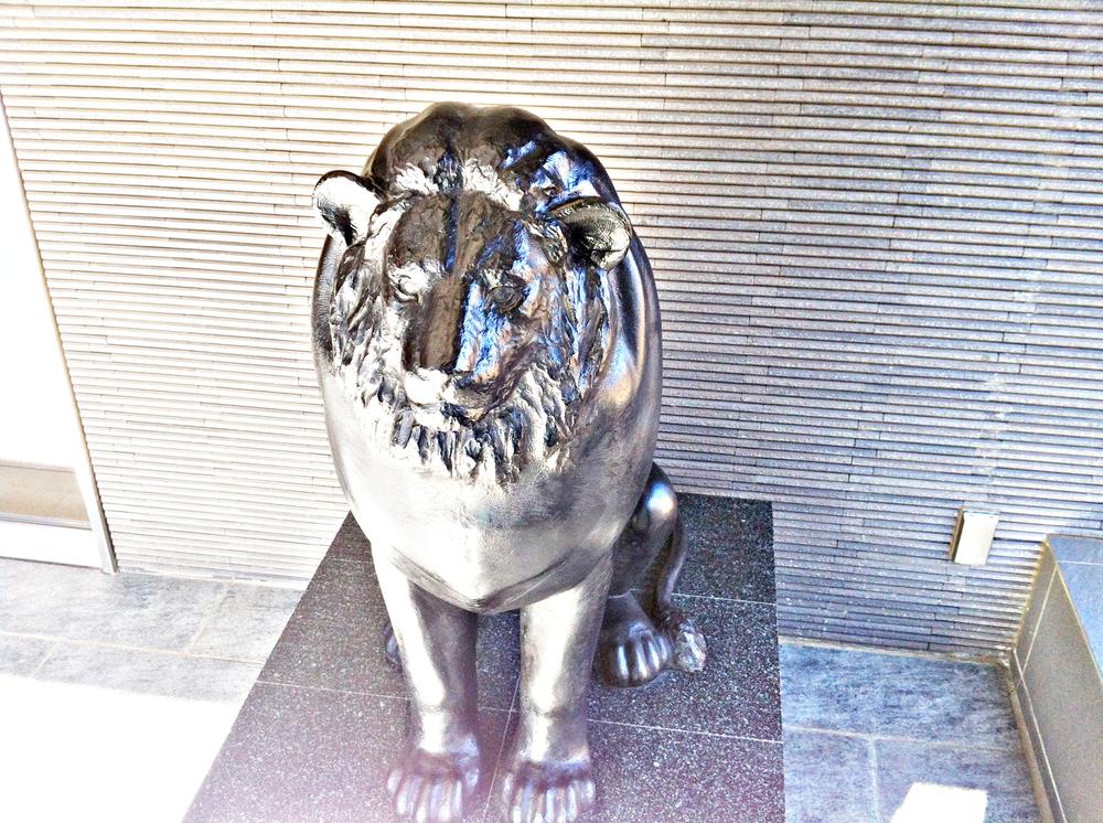 Other. Lion of the symbol that stands in the building entrance