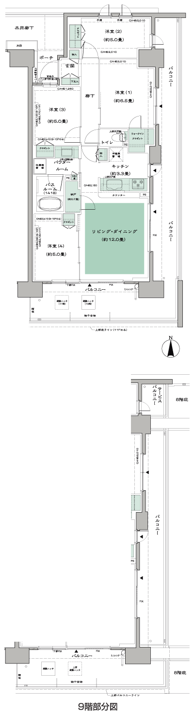 Floor: 4LD ・ K + N (storeroom) + WIC (walk-in closet), the occupied area: 80.68 sq m, Price: TBD