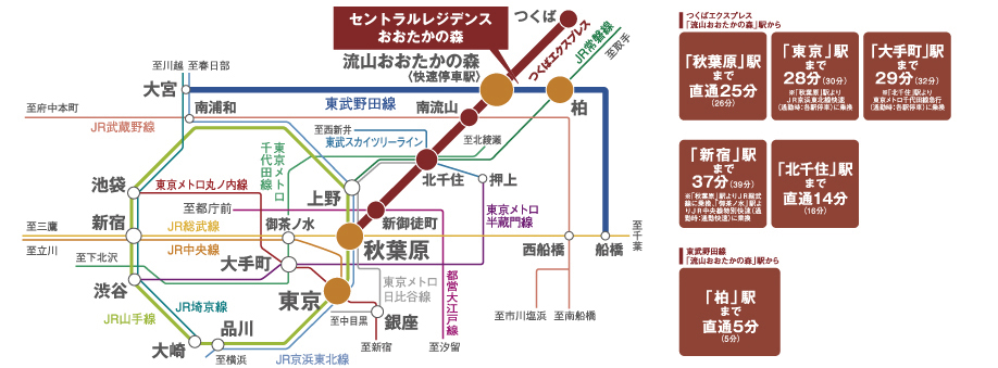 route map ※ Time required of me is an indication of the time during the day normal (at the time of commuting), Slightly different by the time zone. Also, Latency ・ It does not include the transfer time.