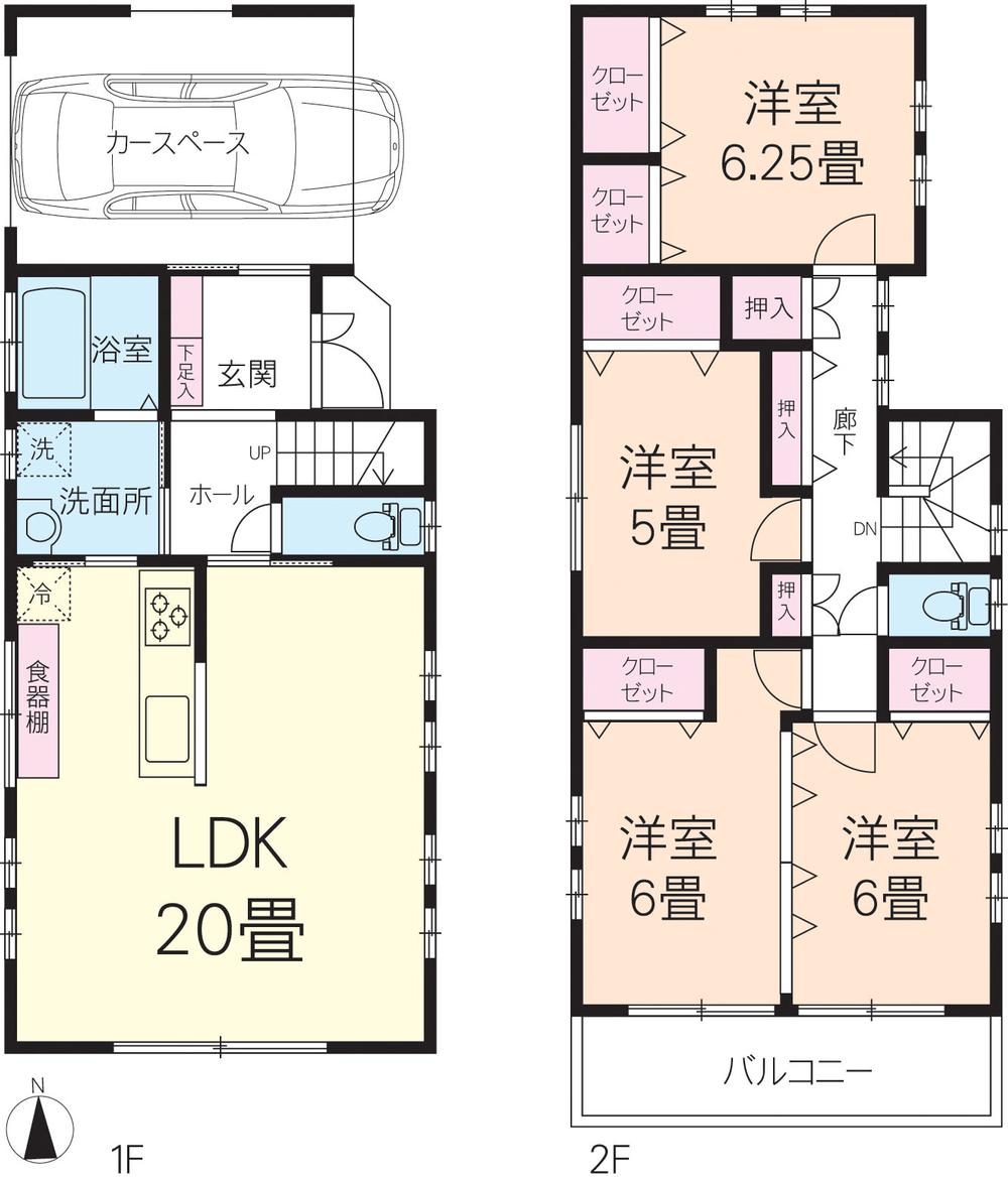 Floor plan. 31,800,000 yen, 4LDK, Land area 100 sq m , Building area 101.43 sq m