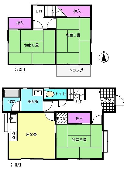 Floor plan. 14 million yen, 3DK, Land area 120.61 sq m , Building area 69.56 sq m