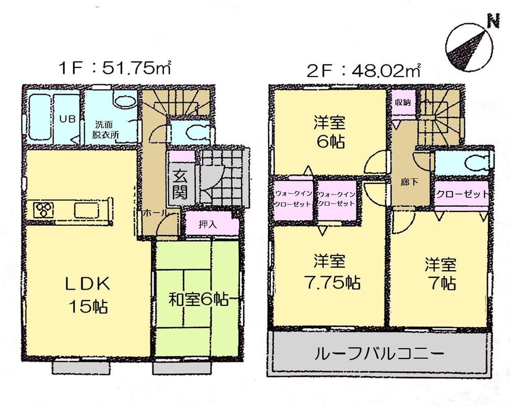 Floor plan. (8 Building), Price 32,900,000 yen, 4LDK, Land area 142.57 sq m , Building area 99.77 sq m