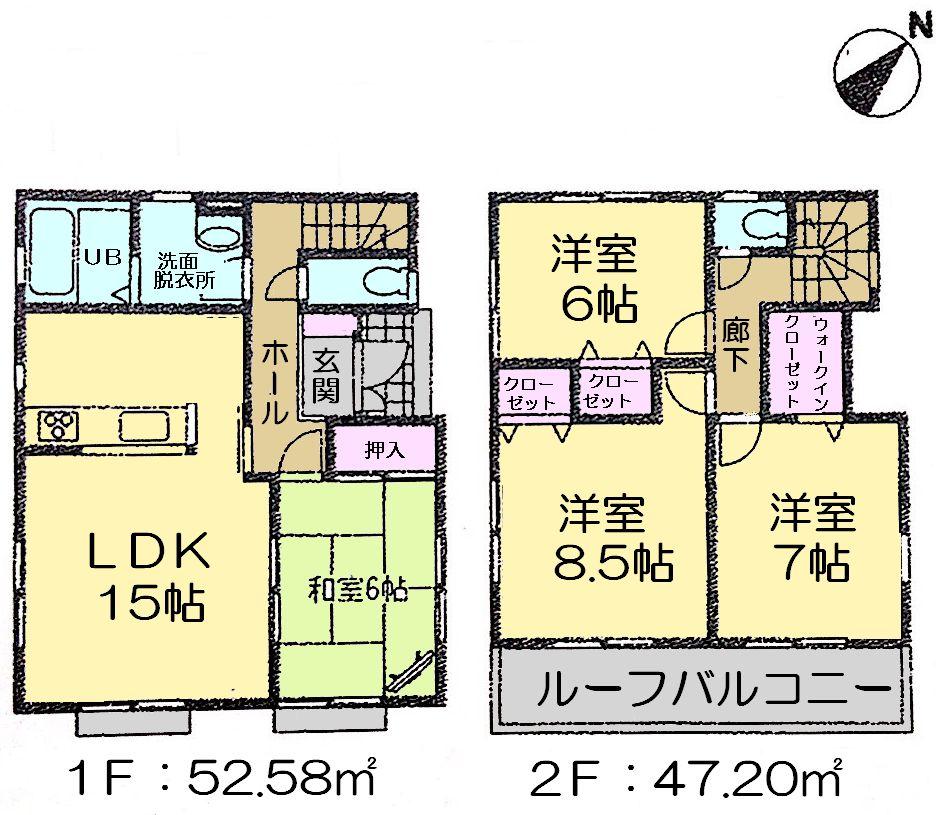 Floor plan. (10 Building), Price 32,900,000 yen, 4LDK, Land area 142.57 sq m , Building area 99.78 sq m