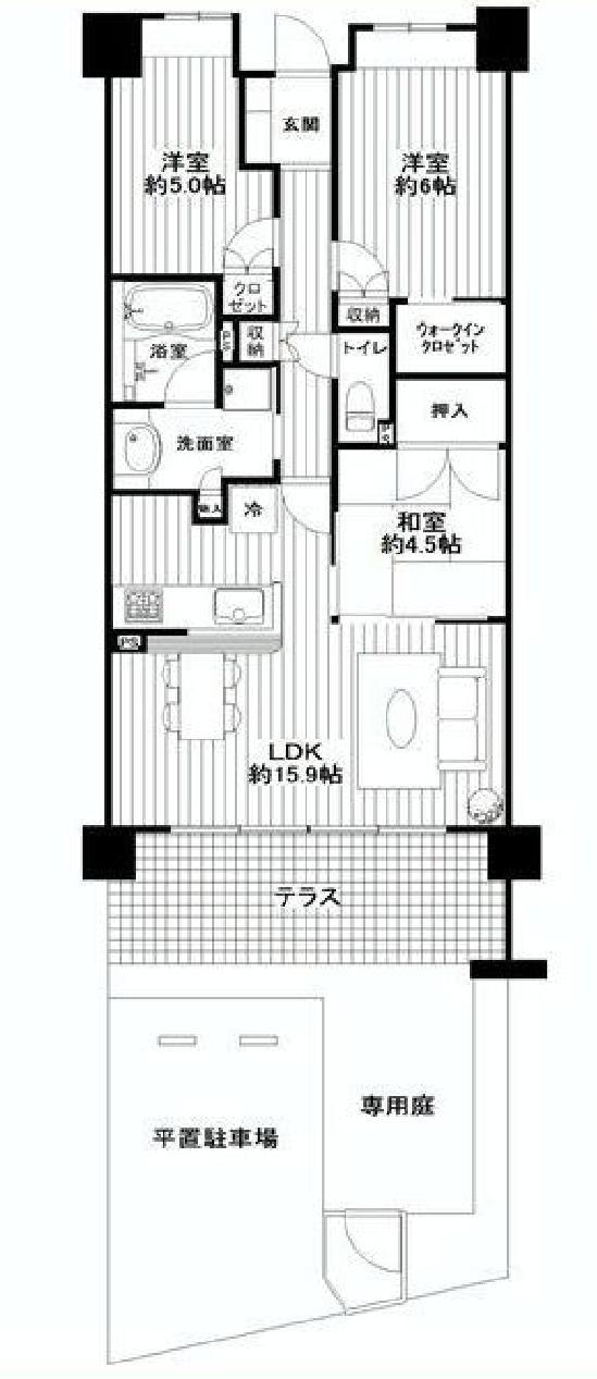Floor plan. 3LDK, Price 19,800,000 yen, Occupied area 71.52 sq m