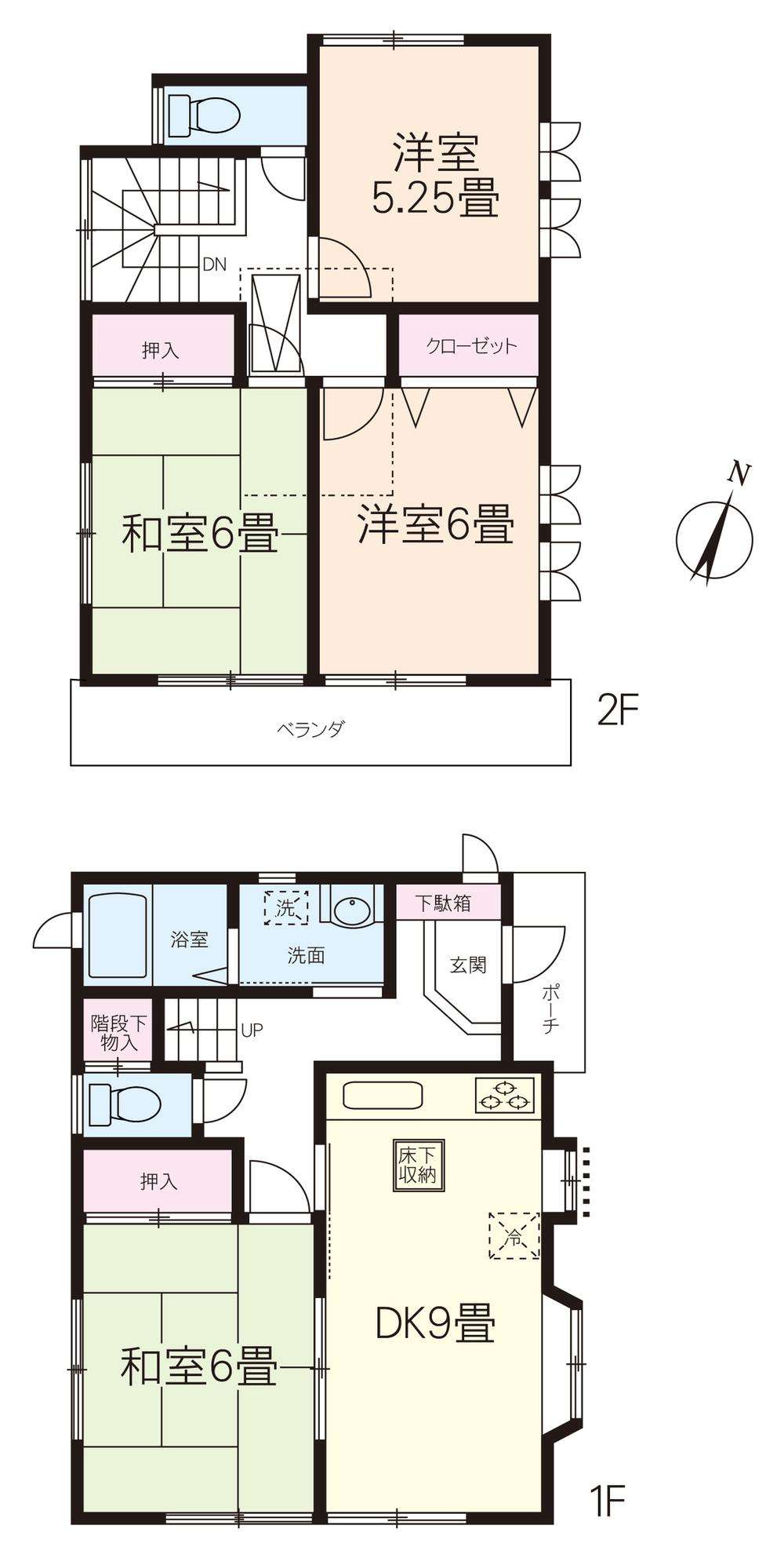Floor plan. 16.8 million yen, 4DK, Land area 71.25 sq m , Building area 81.35 sq m