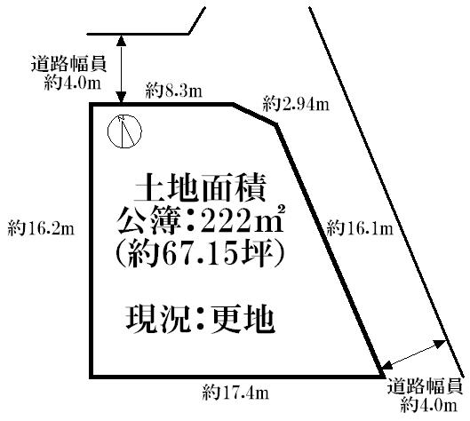 Compartment figure. Land price 27 million yen, Land area 222 sq m