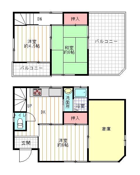 Floor plan. 8.5 million yen, 3DK, Land area 60.7 sq m , Building area 50.16 sq m