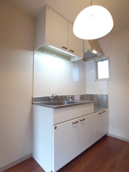 Kitchen. The kitchen is two-burner stove can be installed