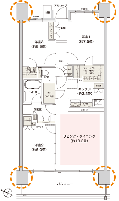 Floor: 3LDK + 2WIC + N, the occupied area: 78.77 sq m, Price: TBD