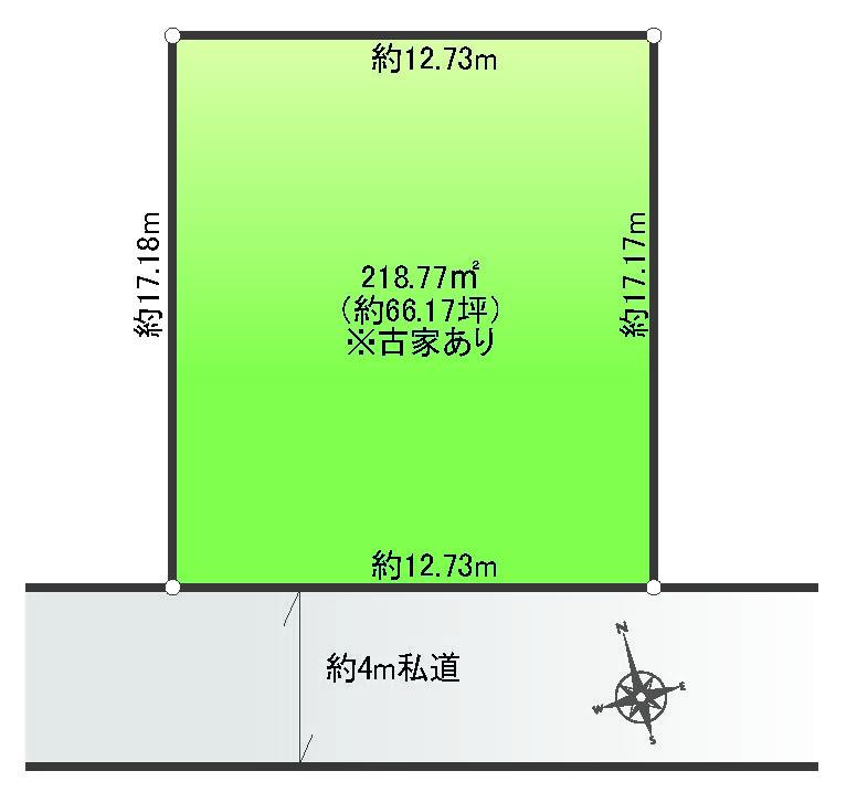 Compartment figure. Land price 28.8 million yen, Land area 218.77 sq m