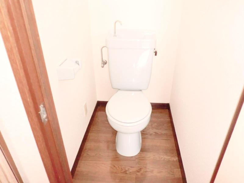 Toilet. It is beautifully cleaning being completed