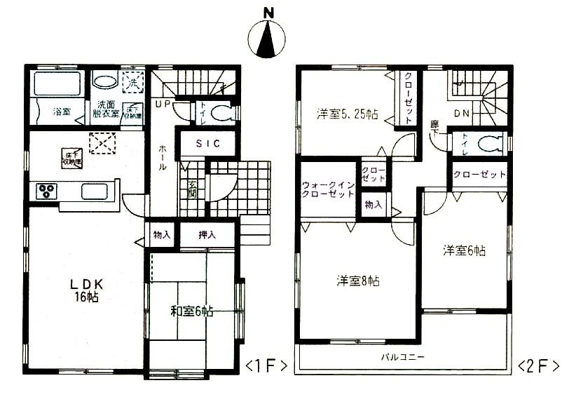Floor plan. (3 Building), Price 32.7 million yen, 4LDK+S, Land area 121.23 sq m , Building area 106.08 sq m