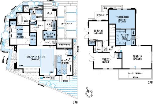 Floor plan. Municipal Yatsu to elementary school 920m