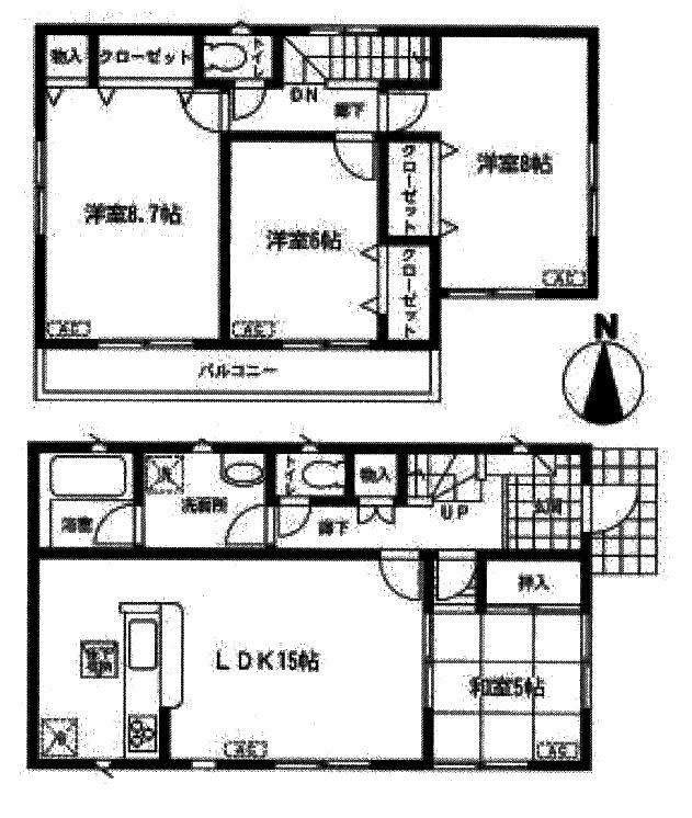 Floor plan. 27,800,000 yen, 4LDK, Land area 104.87 sq m , Building area 99.63 sq m