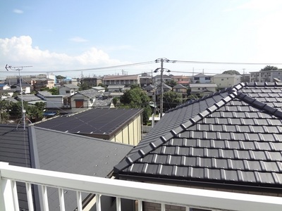 View. A view from the second floor balcony.