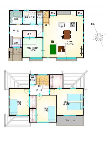 Floor plan. 36,800,000 yen, 4LDK, Land area 153.78 sq m , Building area 109.29 sq m