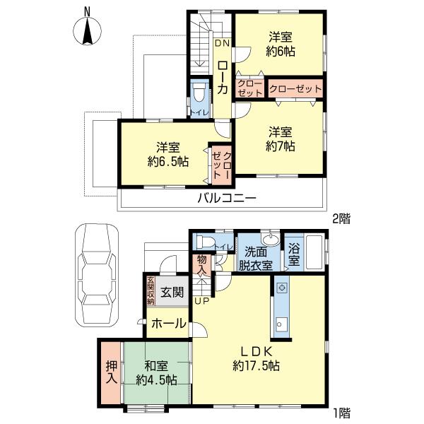 Floor plan. 33,900,000 yen, 4LDK, Land area 115.83 sq m , Building area 100.19 sq m