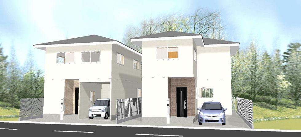 Rendering (appearance). In the Saginumadai Tsudanuma new construction all two buildings! Current situation is under construction, Sale is in!