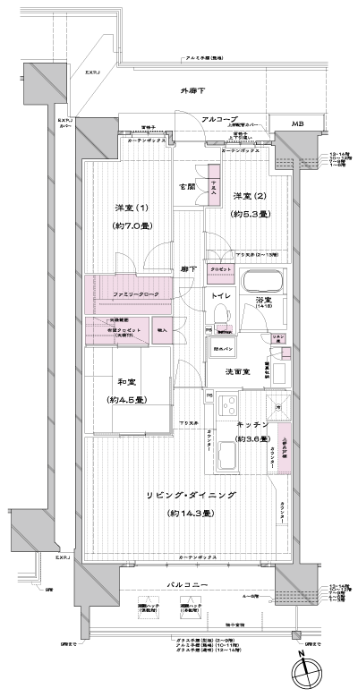 Floor: 3LDK + FC, the occupied area: 80.17 sq m, Price: TBD