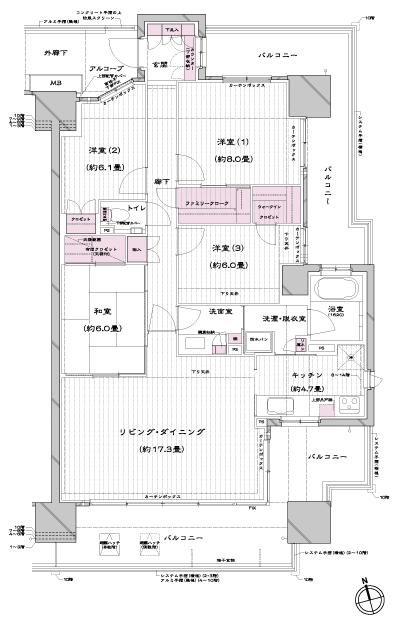 Floor: 4LDK + FC + WIC, the occupied area: 110 sq m, Price: TBD