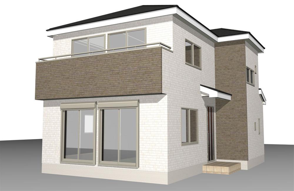 Rendering (appearance). 1 Building. Appearance is to put the accent on the balcony facing the road.
