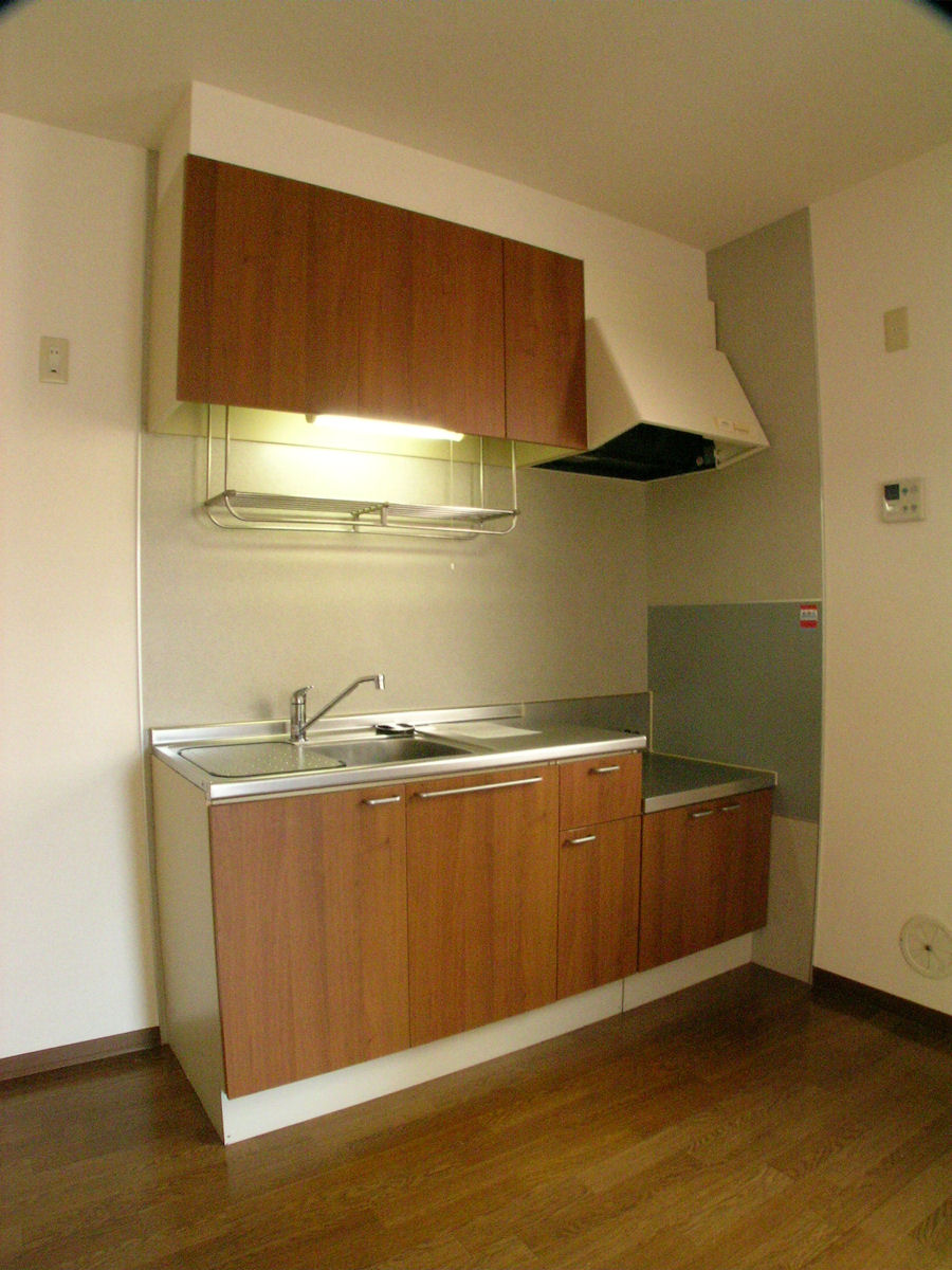 Kitchen. Unified kitchen with woodgrain ☆  ☆ Two-burner stove can be installed ☆  ☆