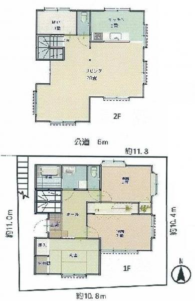 Floor plan. 25,800,000 yen, 3LDK+S, Land area 119.81 sq m , Building area 107.74 sq m