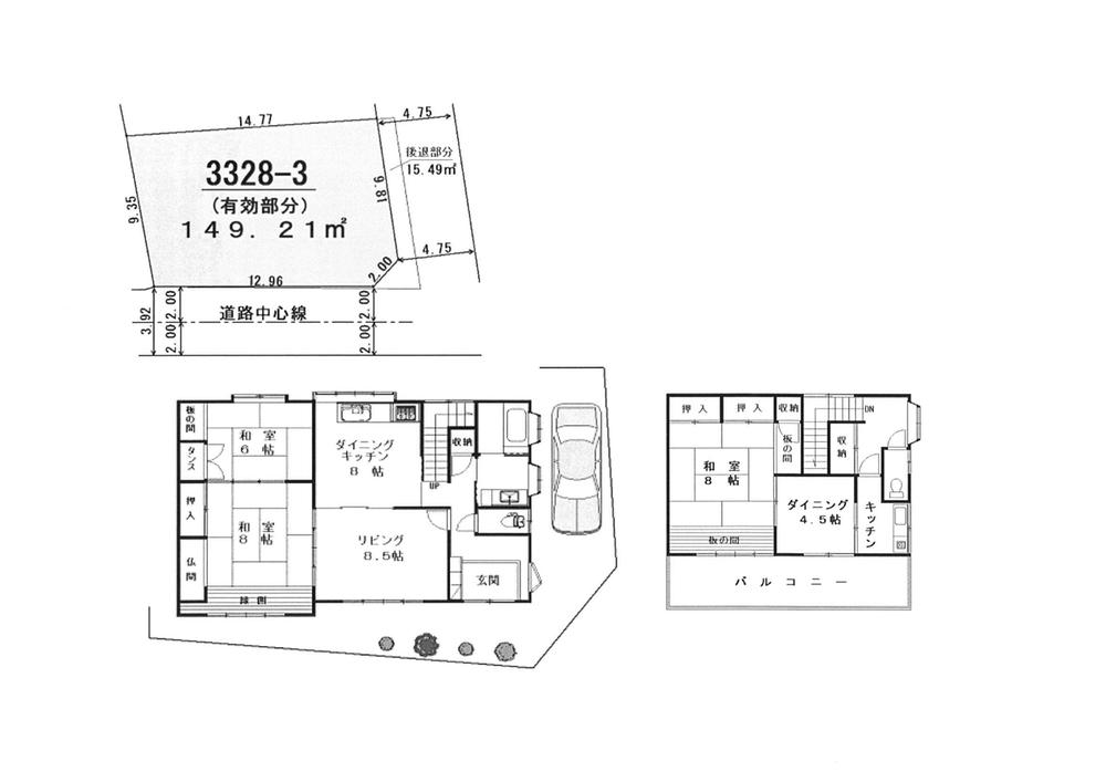 Floor plan. 18,800,000 yen, 4LDK, Land area 149.21 sq m , Building area 127.09 sq m