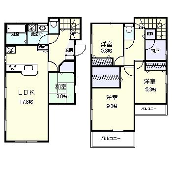 Other. No. B floor plan Living with under-floor heating