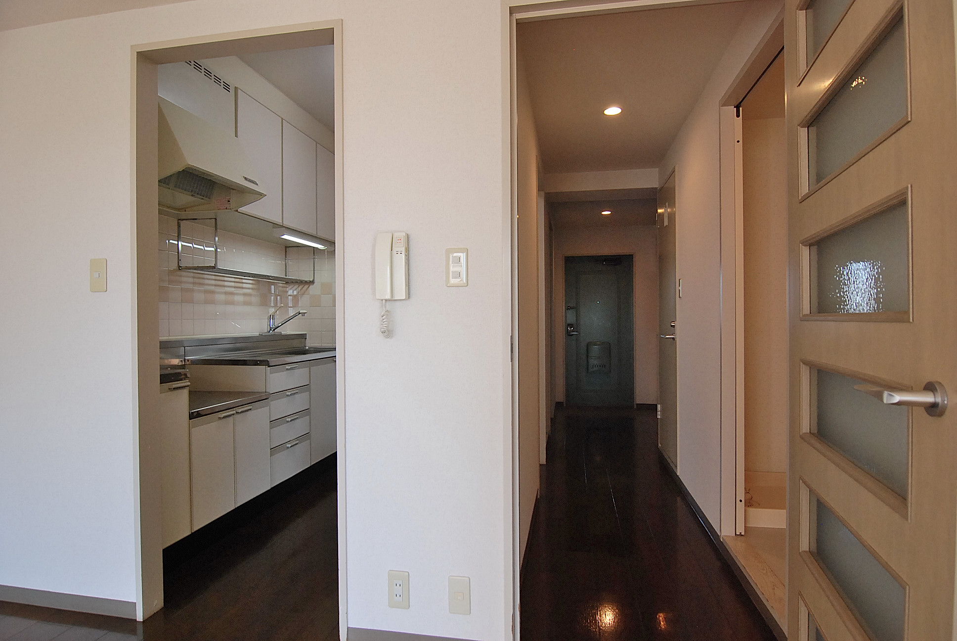 Living and room. Left of 3.5 quires kitchen The corridor right is leading to the entrance.