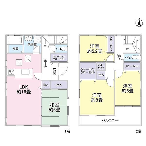 Floor plan. 32.7 million yen, 4LDK, Land area 121.23 sq m , Building area 106.08 sq m