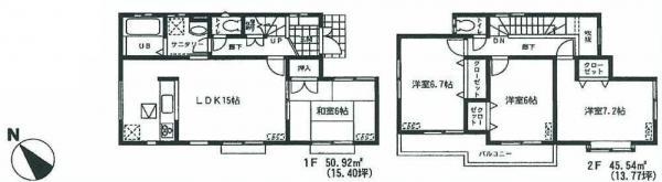 Floor plan. 31,800,000 yen, 4LDK, Land area 131.34 sq m , Building area 96.46 sq m
