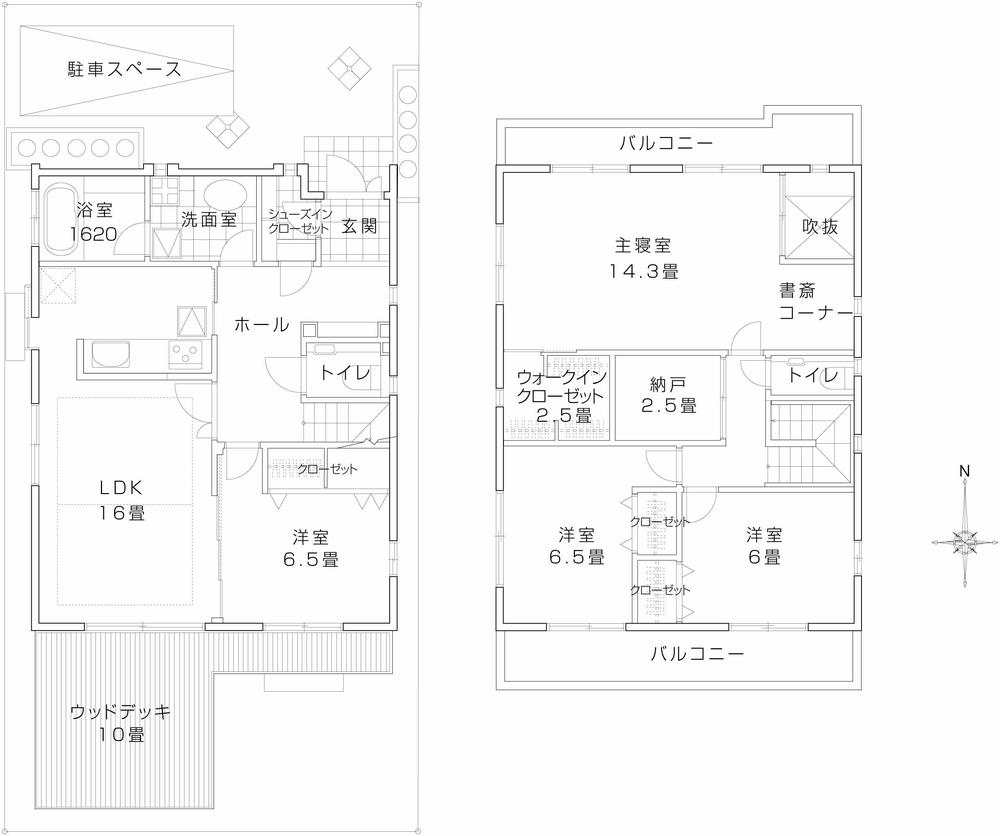 Floor plan. 26,800,000 yen, 4LDK + S (storeroom), Land area 136.14 sq m , Building area 128.98 sq m