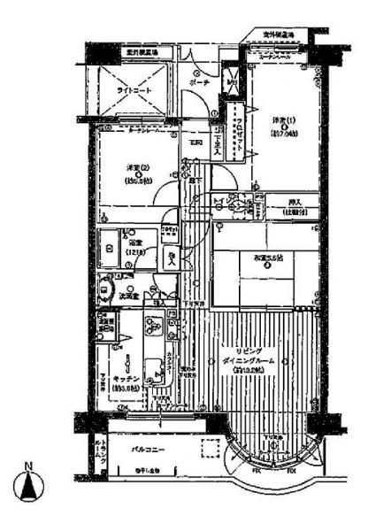 Floor plan. 3LDK, Price 13.8 million yen, Occupied area 71.05 sq m , Balcony area 9.52 sq m