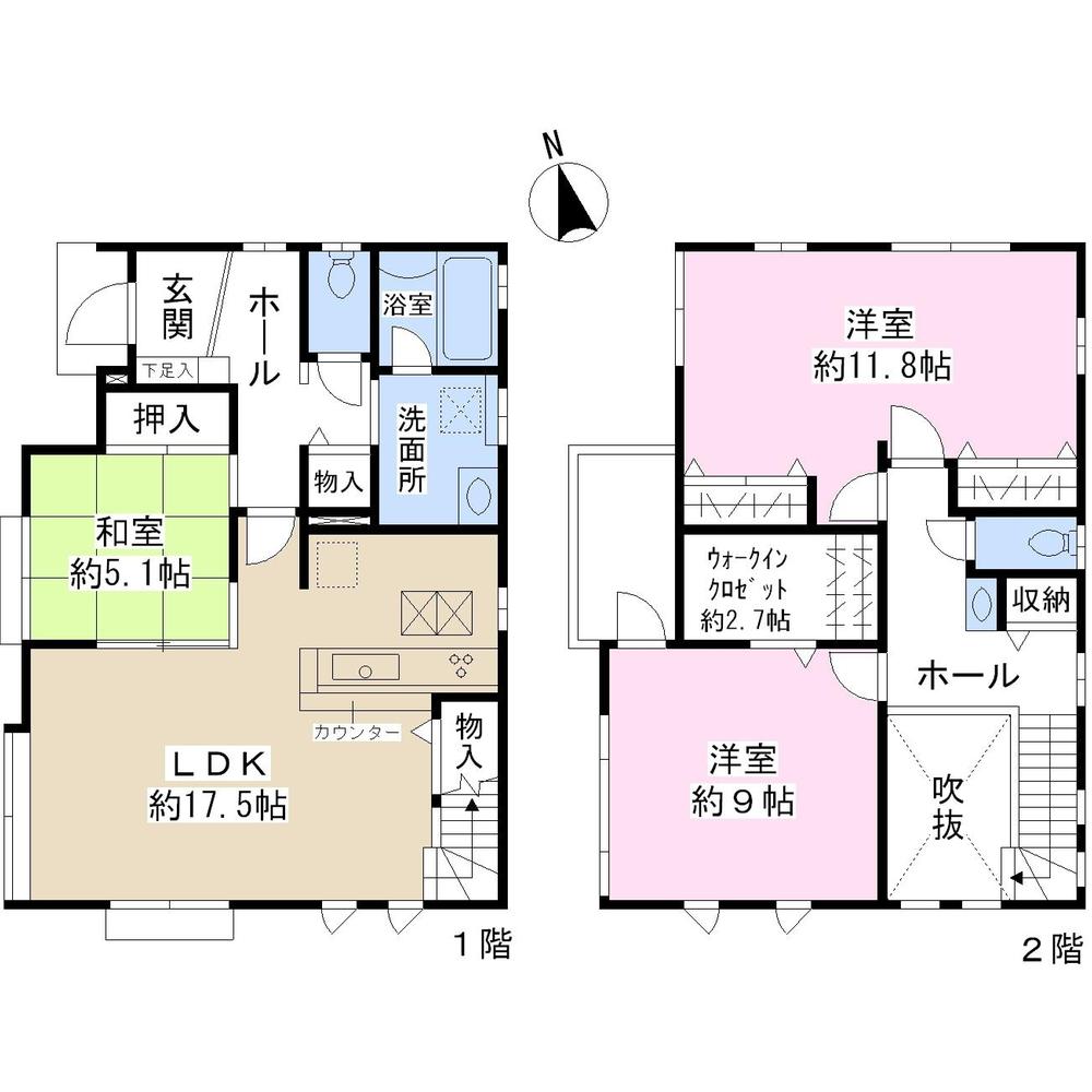 Floor plan. 39,800,000 yen, 3LDK, Land area 122.19 sq m , Building area 112.57 sq m