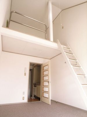 Living and room. Ceiling height loft walk standing on the second floor of the room! 