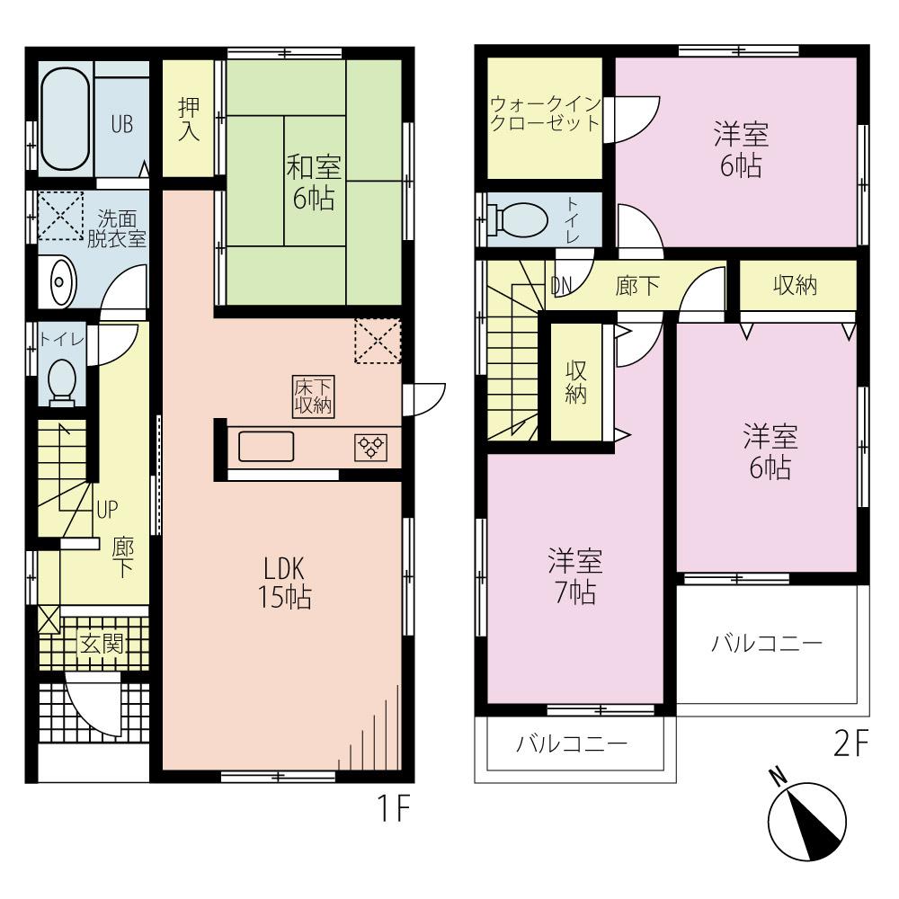 Floor plan. (5 Building), Price 32,800,000 yen, 4LDK, Land area 116.68 sq m , Building area 96.88 sq m