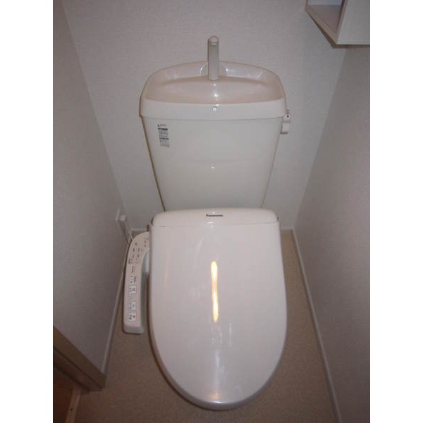 Toilet. Stylish storage rack with