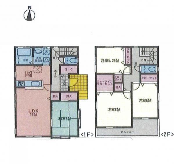 Floor plan. 31,900,000 yen, 4LDK, Land area 121.23 sq m , Building area 106.08 sq m