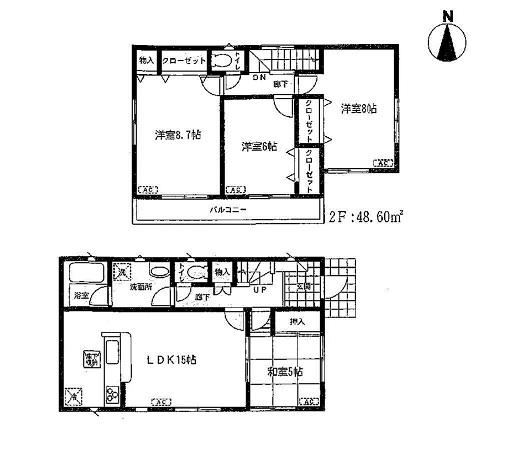 Floor plan. 29,800,000 yen, 4LDK, Land area 104.87 sq m , Building area 99.63 sq m