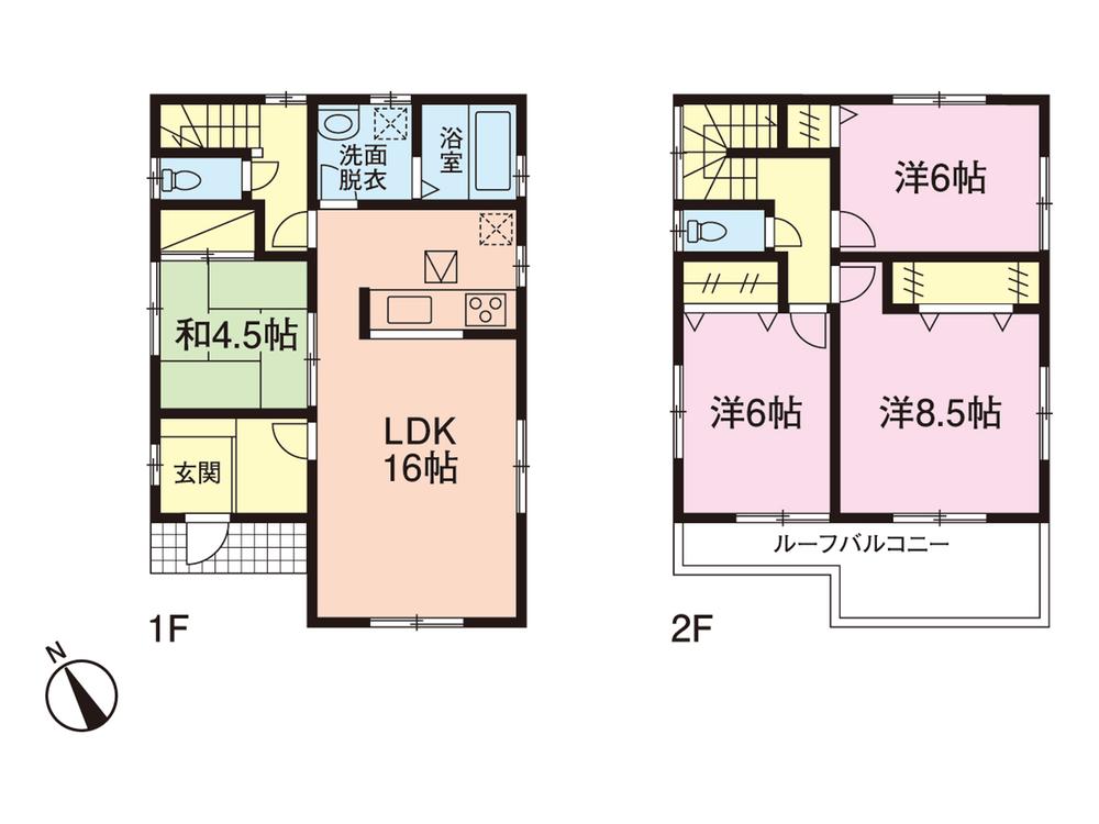 Floor plan. (3 Building), Price 31,800,000 yen, 4LDK, Land area 106.07 sq m , Building area 99.36 sq m