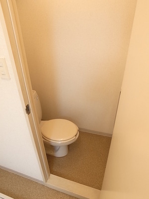 Toilet. Same building. It is a photograph of a different type of room. 