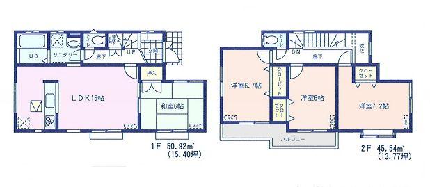 Floor plan. 31,800,000 yen, 4LDK, Land area 131.34 sq m , It is a building area of ​​96.46 sq m floor plan