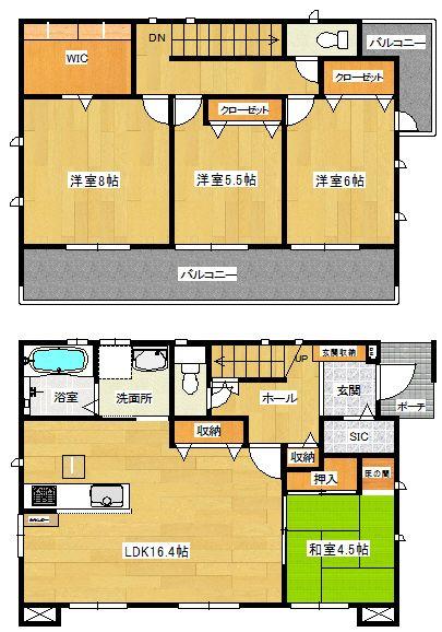 Floor plan. 40,800,000 yen, 4LDK, Land area 145.26 sq m , 4LDK of building area 105.98 sq m room
