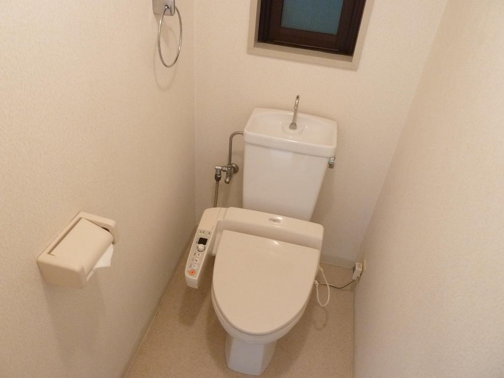 Toilet. Comfortable with warm water washing toilet seat to the toilet