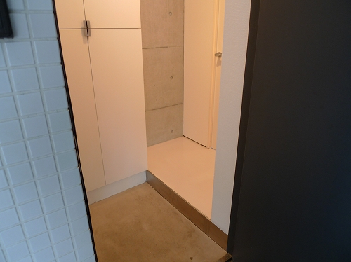 Entrance. It can store plenty large shoe box