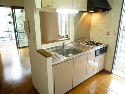 Kitchen. Counter kitchen of 3-neck with stove wife rejoice!